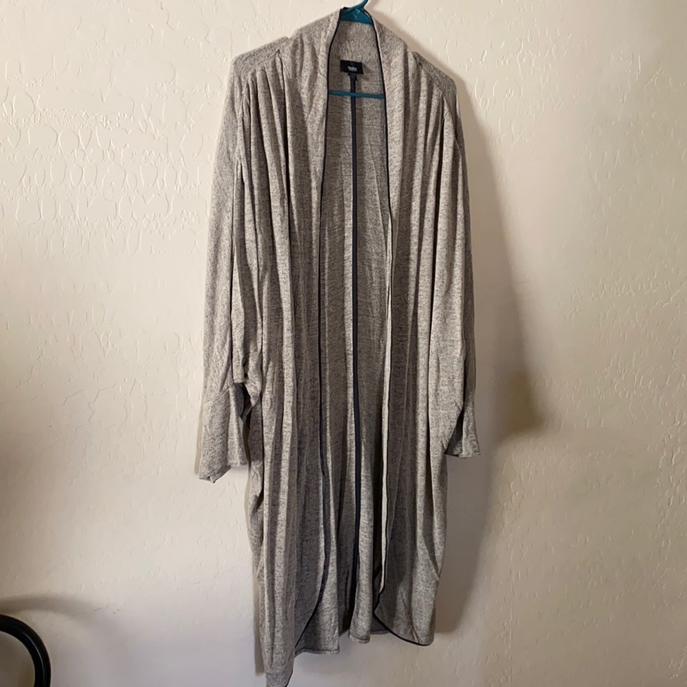 Mossimo cardigan sweater long marled warm gray size XXL
